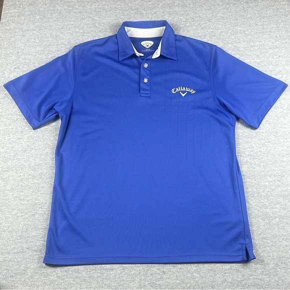 Callaway Polo Men’s Size Medium Performance Golf Polo Shirt Blue - Picture 1 of 10